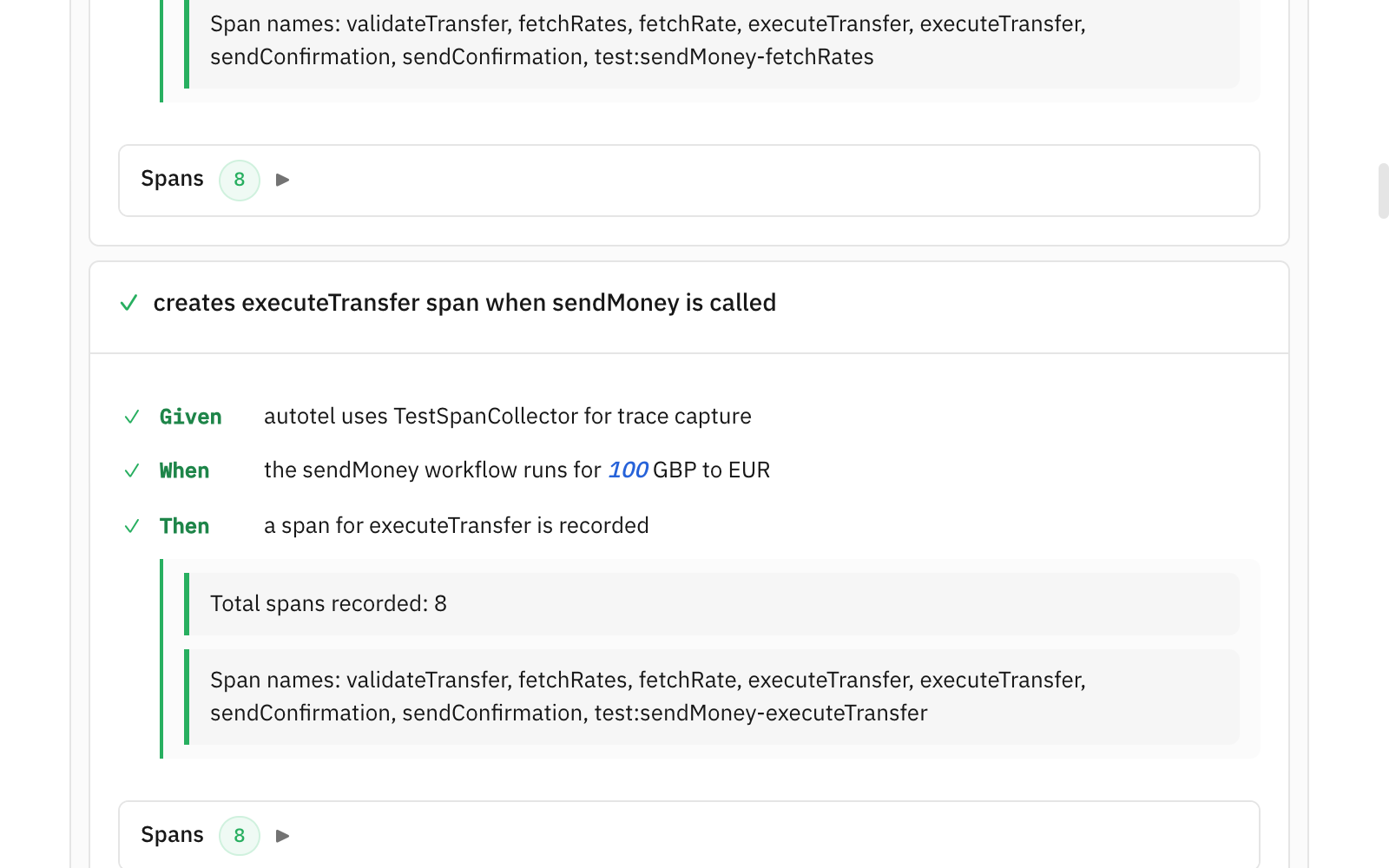 OpenTelemetry trace waterfall